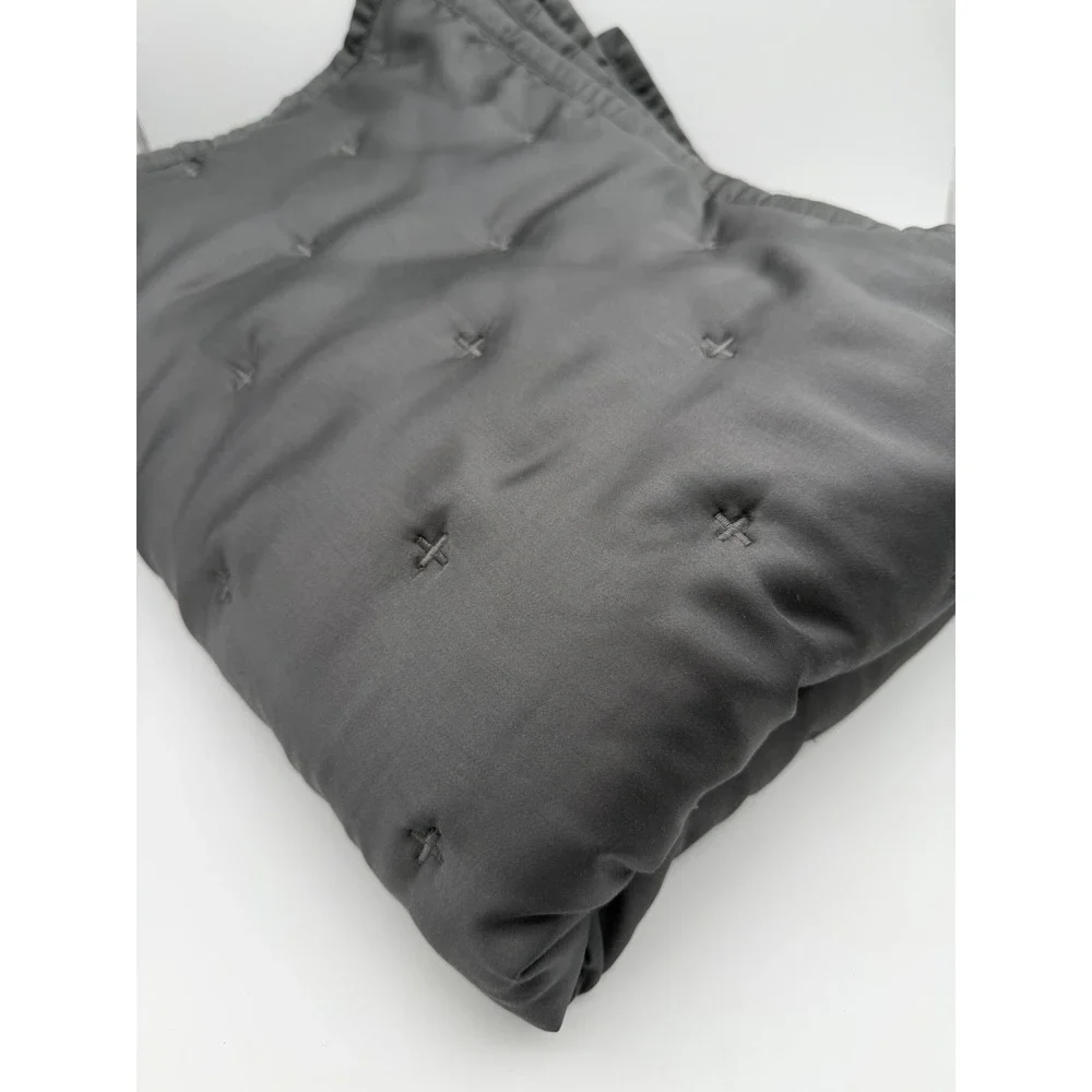 NWOT Quince Standard Quilted Pillow Sham Charcoal Bamboo Viscose Rectangular